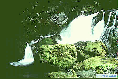 nz bild Am Wasserfall Routheburn Track